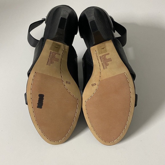 NWOB Sigerson Morrison Forum Sandal Black Leather Open Toe Cone Heel Ank… - Picture 8 of 8